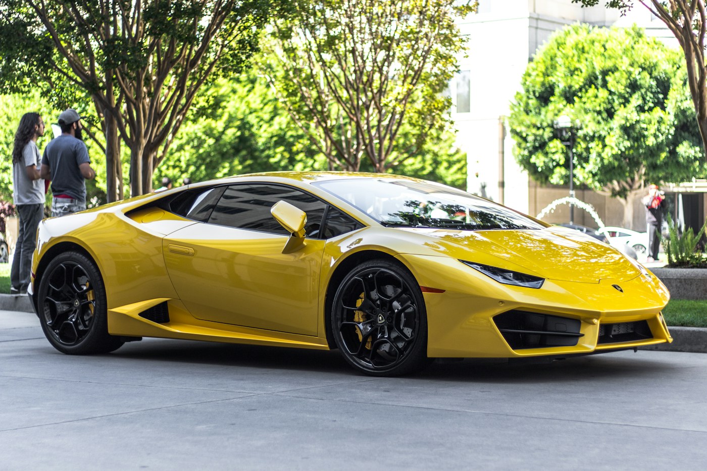 A car photographed in a city setting