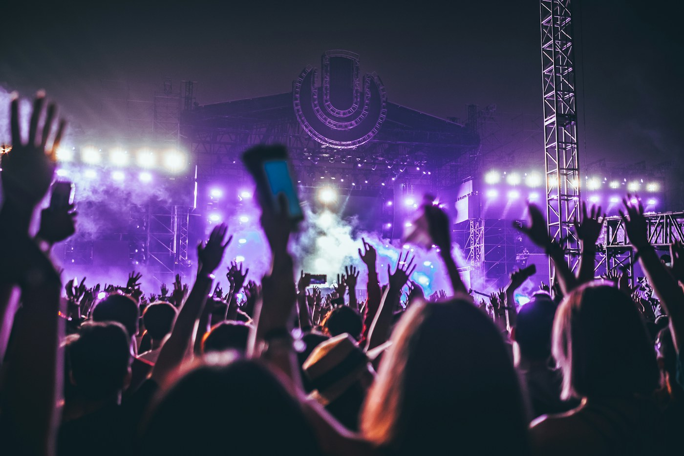 A festival crowd outdoors
