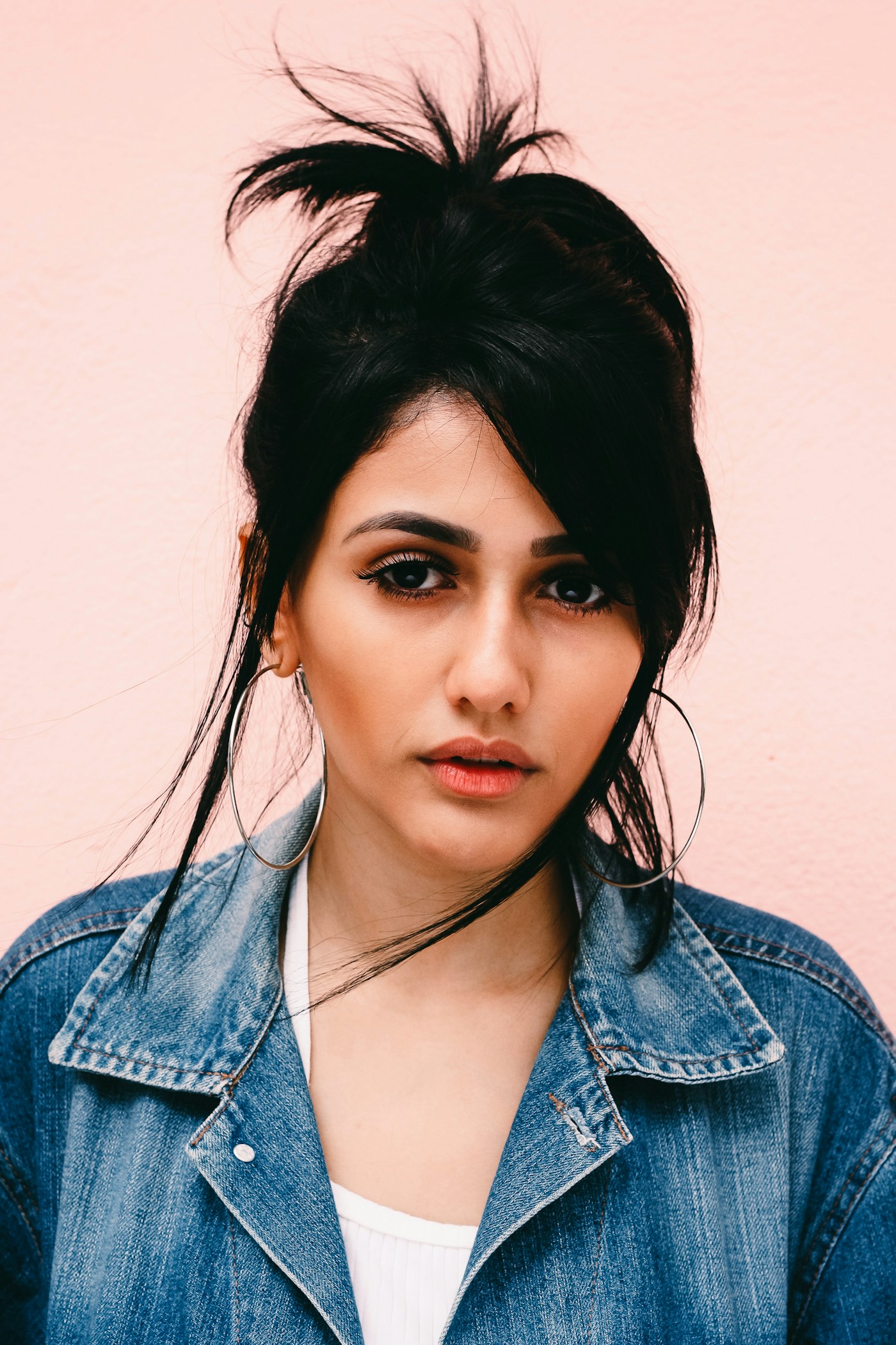 A woman in a quiet portrait
